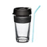 ReServe x KeeCup Bundle: Black Band Doubled-walled reusable cup & Blue Island Paradise Silicone Straw