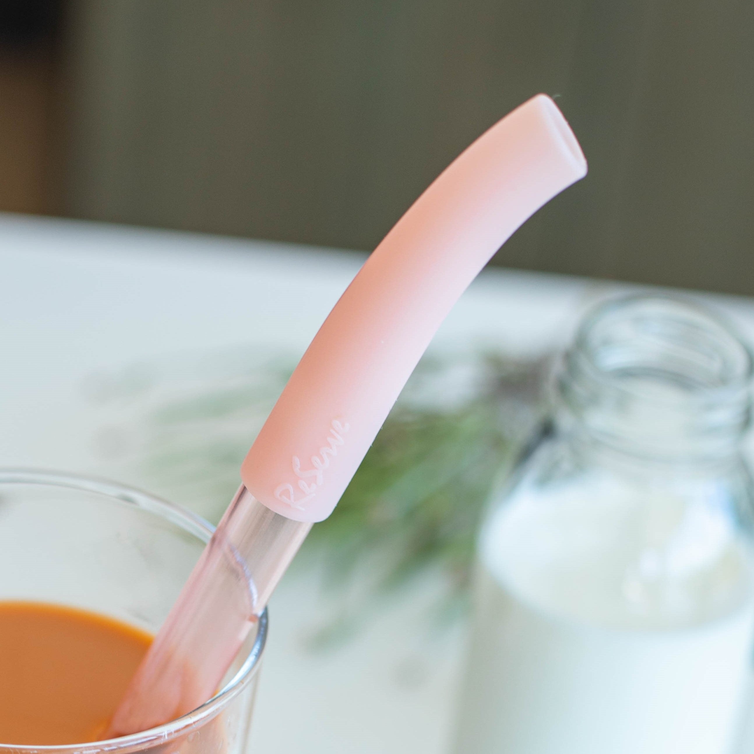 Rose gold bubble tea straw